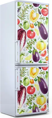 Produktbild von Magnete Dekorative - 70 cm x 190 cm - Küche - Magnetmatte Kühlschrankmagnete - Aquarell Gemüse