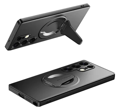 Produktbild von Handyhülle MagSafe Ständer für Samsung Galaxy S26 Ultra 5G TPU Silikon Schwarz