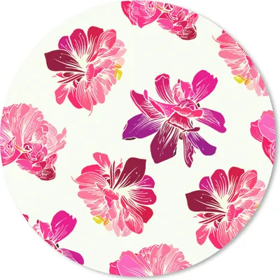 Produktbild von MuchoWow® Mauspad Mousepad Blumen - Rosa - Muster 40x40 cm - Mousepads - Maus Mat - Pad - Mausunterlage - Schreibtisch Accessoires