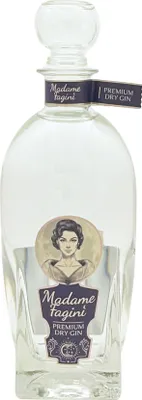 Produktbild von Madame Fagini Premium Dry Gin inkl. Geschenkbeutel | Gin Geschenkset | Pur genießbar | Außergewöhnlich weich & mild | 15 exquiste Botanicals