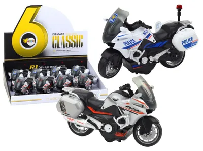 Produktbild von Lean Toys Polizei-Sportmotorrad Im Maßstab 1:10