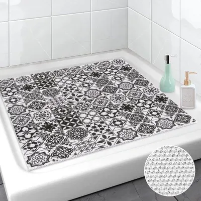 Immagine prodotto di Tappetino antiscivolo per cabine doccia, 75 x 75 cm, nero