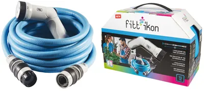 Zdjęcie produktu dla Zestaw węża do nawadniania z pistoletem wielofunkcyjnym i złączkami IKON KIT FITT – 25 m. DodgerBlue