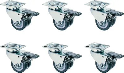 Produktbild von deVries Strandkorb Doppellenkrollen 6er Set