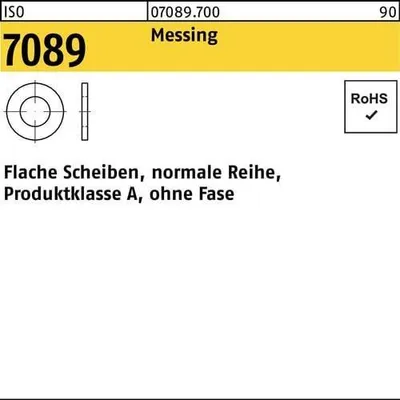 Produktbild von Unterlegscheibe ISO 7089 o.Fase 6,4 Messing