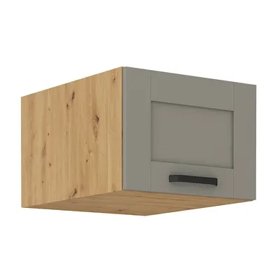 Produktbild von Oberschrank mit Flügeltüren LAILI – Breite 50 cm, Hellgrau/Artisan Eiche