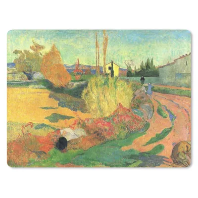 Produktbild von MuchoWow® Mauspad Mousepad Landschaft in Arles - Gemälde von Paul Gauguin 23x19 cm - Mousepads - Maus Mat - Pad - Mausunterlage - Schreibtischunterlage - Mauspad