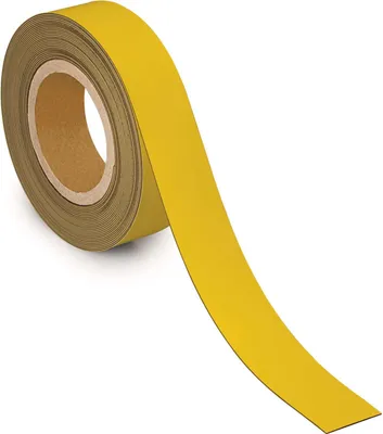 Produktbild von MAUL Kennzeichnungsband Metall 1 Stück 42 g/cm ² magnetisch kunststoffbeschichtet beschriftbar 10 m x 4 cm x 1 mm gelb