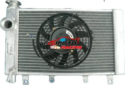 Produktbild von Aluminium-Radiator mit Ventilator, robuste Bauweise, erhöhte Kühlleistung, TIG-geschweißte Konstruktion