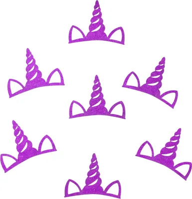 Produktbild von Oblique Unique Einhorn Konfetti Glitzer Effekt 18 Stk. Kinder Geburtstag Deko Basteln - lila