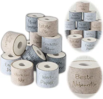 Produktbild von LS-LebenStil Toilettenpapier Banderole beste Nebenrolle Filz Klohut Husse Klopapier Klorolle Klorollenhut Häkelhut Aufbewahrung