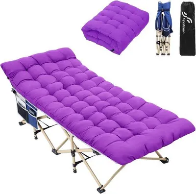 Produktbild von Famanu Campingbett mit Komfortmatratze und hoher Tragkraft - Faltbar