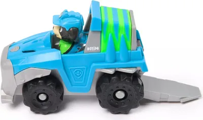 Produktbild von PAW Patrol - Rex-Figur mit Dinosaurier-Rettungsfahrzeug, stabiles Basis-Fahrzeug (2025), authentisches Spielzeug zur Serie für Kinder ab 3 Jahren, Fahrzeug, 3 Jahr(e), Kunststoff, Blau, Grau