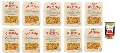 Produktbild von Rummo Pasta Mista n° 74 Pasta Lenta Lavorazione Teigwaren aus Hartweizengrieß Bronze-Zeichnung 10x 500g + Italian Gourmet polpa 400g