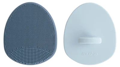 Produktbild von Mushie Milchschorf-Bürste 2er-Pack - Tradewinds/Periwinkle