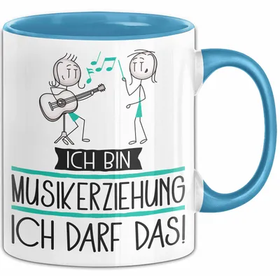 Produktbild von Geschenk für Musikerziehung Tasse Lustige Geschenkidee Geburtstag Ich Bin Musikerziehung Ich Darf Das (Blau)