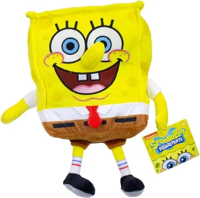 Produktbild von Sponge Bob Schwammkopf Spongebob Kuscheltier XXL 30 cm Plüschtier Stofftier Geschenk für Mädchen Jungen und Kinder