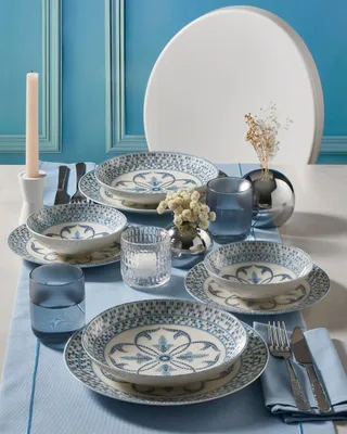 Obrázok produktu pre Hermia Concept, RGBSATN24Y4R22761, jedálenský servis (24 dielov), viacfarebný, 100 % PORCELÁN, 25 × 25 × 2 cm