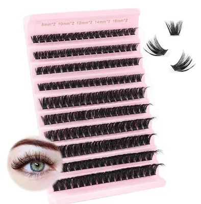 Produktbild von Einzelwimpern 100D C Curl Wispy Lash Clusters DIY Wimpernverlängerung 8-16MM