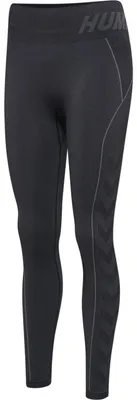 Produktbild von hummel hmlTE CHRISTEL Seamless Mid Waist Tights Damen black/asphalt melange XS