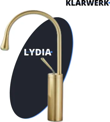 Produktbild von Lydia | Hotel Gastro Gold Badarmatur | Edelstahl Wasserhahn Für hohe Waschbecken |Mischbatterie 2 Anschlüsse | Hochdruck Armatur hoch |Badezimmer