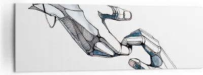 Produktbild von Bild auf Leinwand - Leinwandbild - Einteilig - Surrealismus Hände Hilfe - 160x50cm - Wand Bild - Wanddeko - Wandbilder - Leinwanddruck - Bilder - Wanddekoration - Leinwand bilder - AB160x50-4438