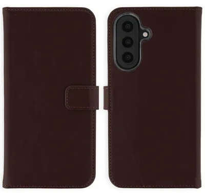 Imagen del producto de Funda de Cuero Auténtico tipo Libro para Samsung Galaxy A57 (5G) - Marrón oscuro, Imagen generada por IA