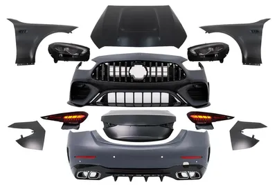 Obrázok produktu pre Body kit pre Mercedes C W205 prestavba W206 C63 dizajn nárazník svetlomety kapota.