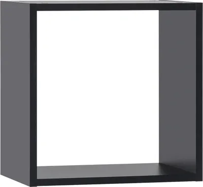 Produktbild von Jugendzimmer - Hängeregal / Wandregal Marincho 98, Farbe: Schwarz - Abmessungen: 53 x 53 x 32 cm (H x B x T)