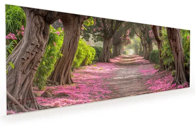 Produktbild von Küchenrückwand Spritzschutz Glas mit Motiv Blütenallee 40 x 40 cm