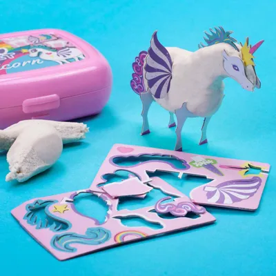 Produktbild von ThumbsUp! Knet-Set "Einhorn" inkl. Aufbewahrungsbox pink