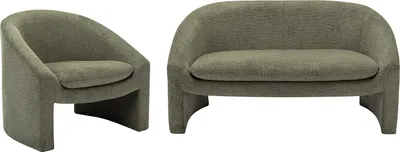 Produktbild von Sofa 2-Sitzer & Sessel - Stoff - Grün - OSSANA
