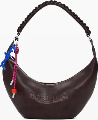 Produktbild von Braune Schultertasche mit Kontrastdetails und abnehmbaren Riemen