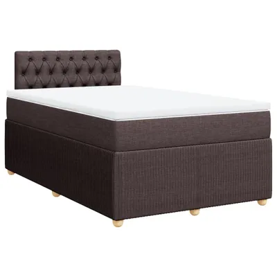 Produktbild von Boxspringbett mit Matratze Dunkelbraun 120x190 cm Stoff