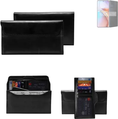 Produktbild von K-S-Trade Handy Hülle kompatibel mit Motorola Edge+ 2023 Schutz Hülle Tasche Schutz Case Handytasche Kunstleder schwarz, 1x