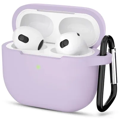 Obrázek produktu pro Silikonové pouzdro Techsuit pro AirPods 3 – ultratenké, hladké – fialové