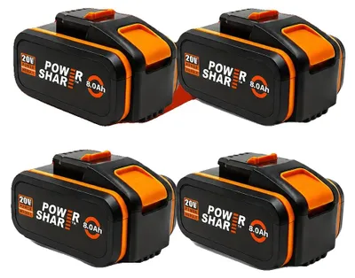 Immagine prodotto di Batterie, capacità 6000 mAh, compatibili con diversi utensili elettrici, Worx 8.0AHX4