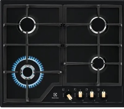 Obrázok produktu pre Electrolux EGS6436RK - Schwarz - Integriert - Gaskochfeld - 4 Zone(n) - 4 Zone(n) - Regelmäßig