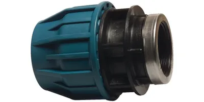 Image de Raccord à compression Jason en PP avec filetage femelle Ø 32 mm x 1 pouce - approuvé DVGW