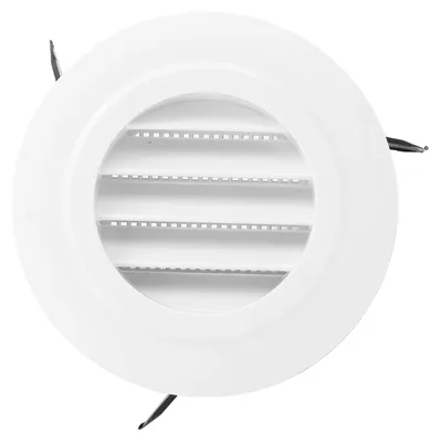 Produktbild von 75 mm runde Lüftungsabdeckung aus ABS mit schrägem Lamellengitter für Innenlüftungssysteme