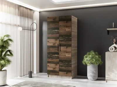 Produktbild von KIER FURNITURE  Drehtürenschrank - Kleiderschrank mit Kleiderstange, 78x205x52,5 cm