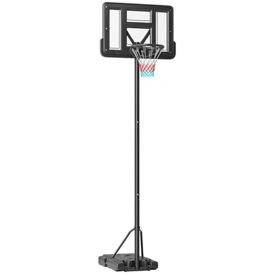 Produktbild von 2-in-1 Basketballständer, 230-305 cm Höhenverstellbarer Basketballkorb mit Ständer, Backboard Ständer mit Rollen, Basketballanlage für Erwachsene, Sch