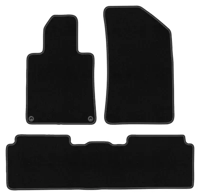 Zdjęcie produktu dla Dywaniki samochodowe welurowe BASIC do: Peugeot 508 I (2010-2018, sedan, kombi, SW, RXH) czarne, z mocowaniami – wariant W0497
