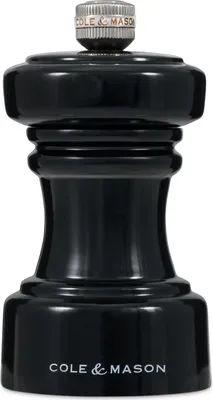 Image de Cole & Mason Hoxton moulin à sel en hêtre noir brillant 10,4 cm