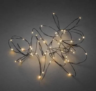 Produktbild von Konstsmide 6386-800, 50 Lampen, LED, Bernstein, Drinnen, Schwarz, 9,9 m