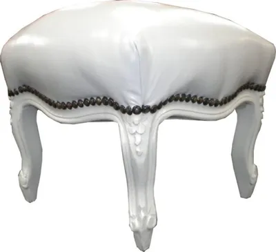 Immagine prodotto di Poggiapiedi Barocco bianco / bianco