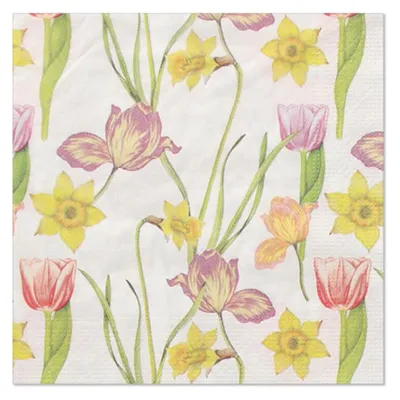 Produktbild von PAPSTAR Servietten 3-lagig, 33x33 cm, "Varblommor", bunt | Folie (20 Stück)