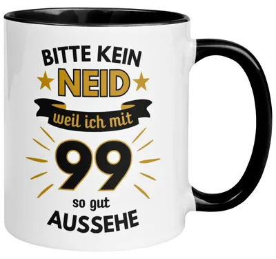 Produktbild von Tasse 99. Geburtstag Mann – „Bitte kein Neid“ – Geschenk zum Geburtstag für Männer