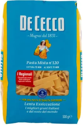 Produktbild von 24x Pasta De Cecco 100% Italienisch Pasta Mista N°120 Nudeln 500g + Italian Gourmet Polpa 400g