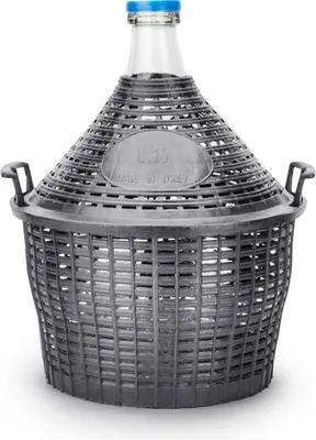 Produktbild von WEINBALLON AMBROSIO Gärballon Glasballon Korbflasche Ballonflasche 10 L